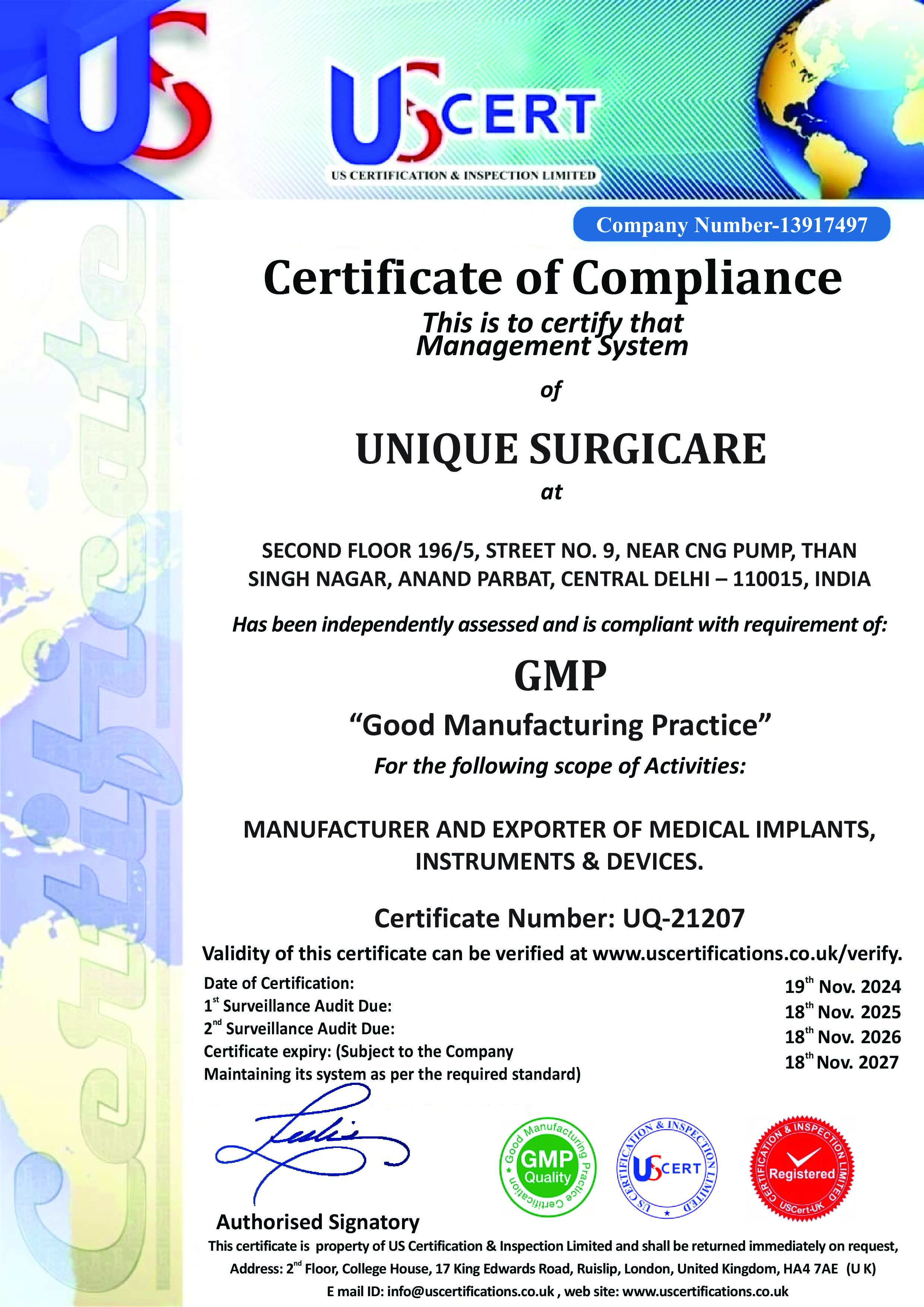Certificate of Compliance